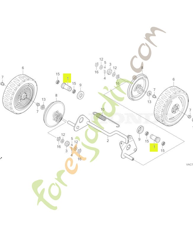 Bague, arbre d'entraineme réf. Honda 41418VK8J50