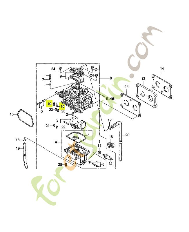 Cache réf. Honda 16168Z0A004