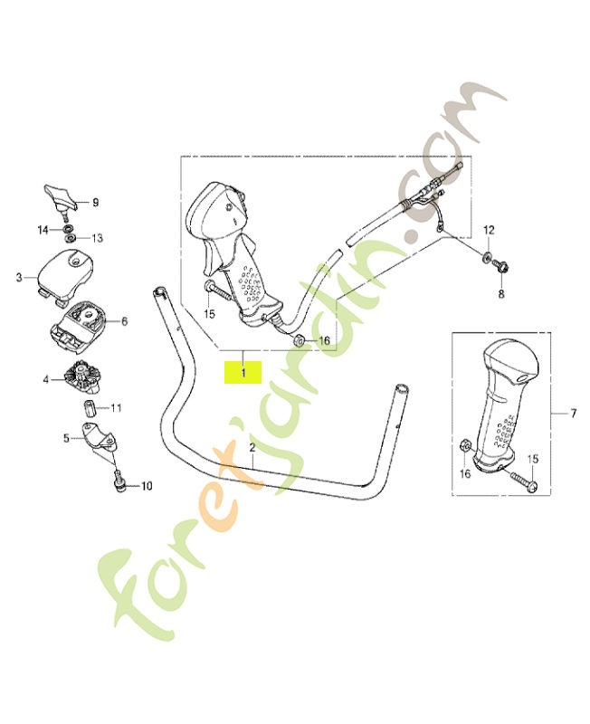 Ens. levier de gaz réf. Honda 17850VL6P31