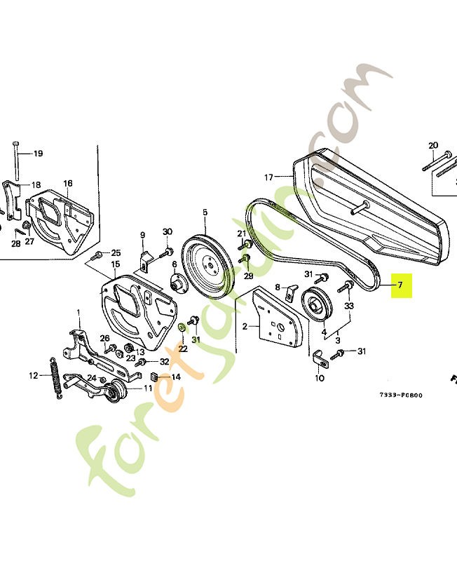 Courroie en v (37) réf. Honda 22431733622