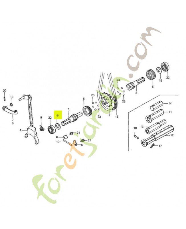 Rondelle de butée 25mm réf. Honda 90461734000