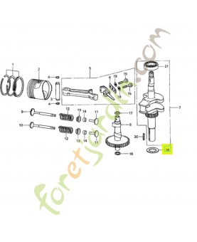 Rondelle de butée 20mm réf. Honda 90454428000