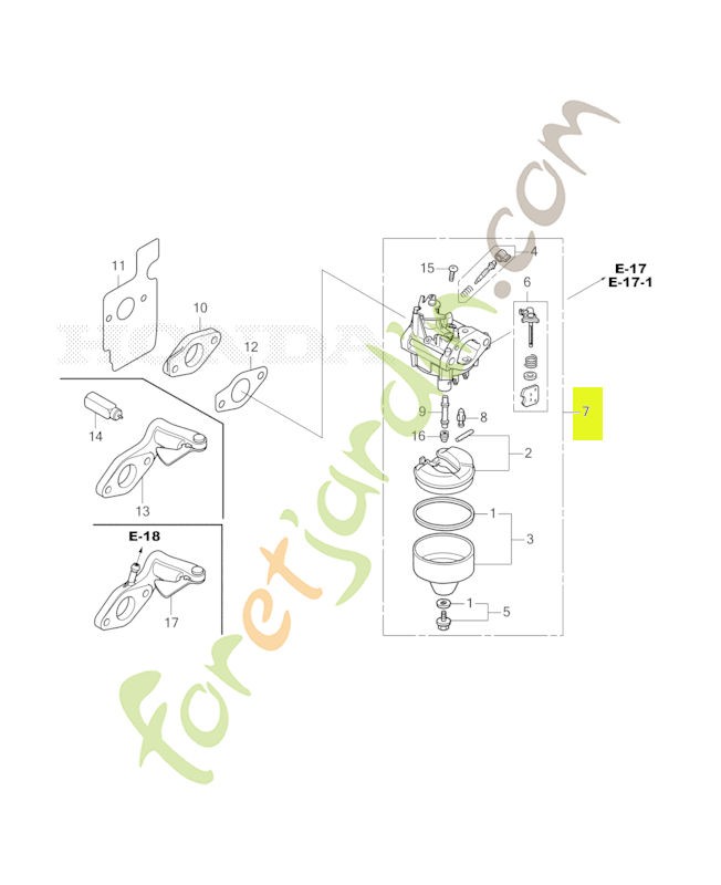 Carburateur (BB77D A)réf. Honda 16100Z9T811