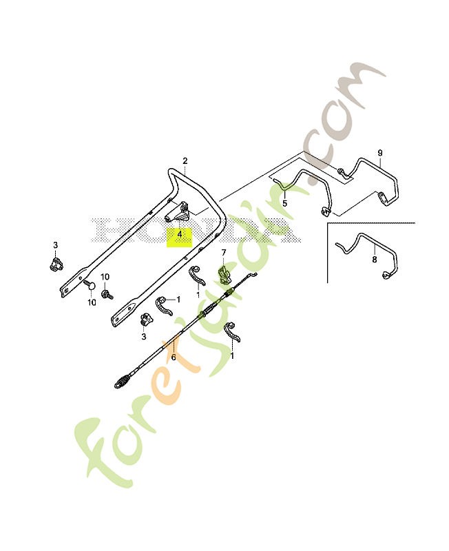 Butée de levier réf. Honda 54315VH3000