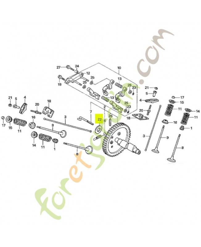 Rondelle de butée 17.2mm réf. Honda 90446357000