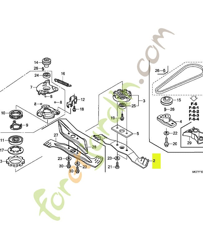 Lame de rotor réf. Honda 72511VK8000