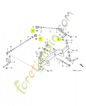 Ecrou, essieu roue, 10mm réf. Honda 90304GA6003
