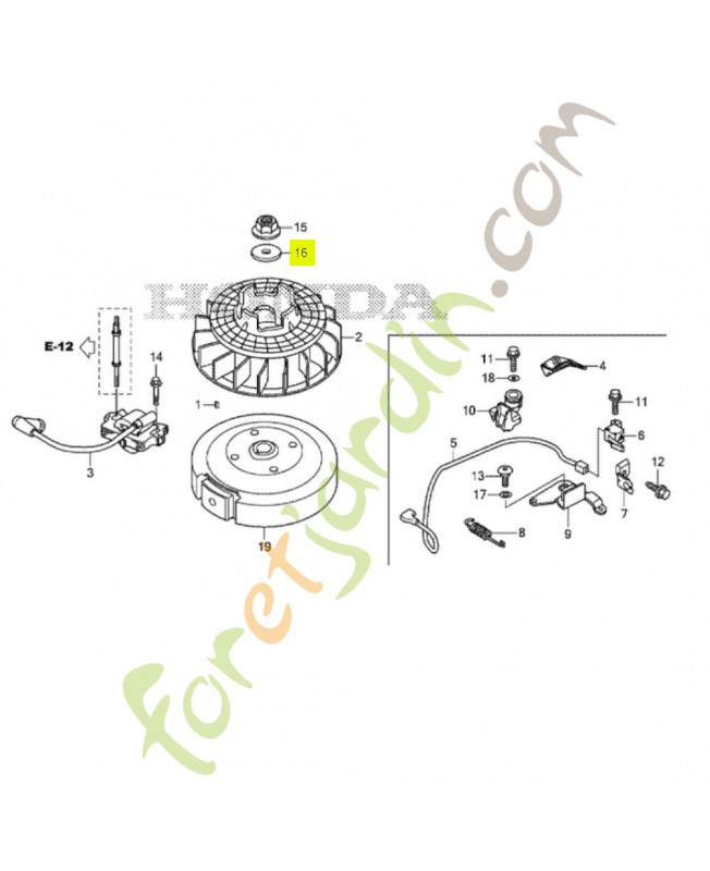 Rondelle 14x45 réf. Honda 90401Z8B900