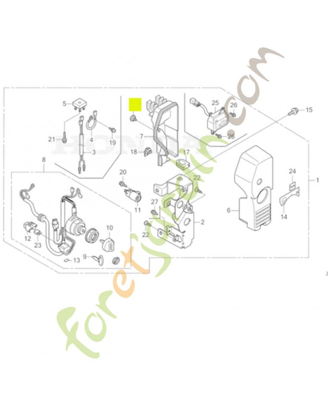 Vis speciale 6x8 réf. Honda 90380MB2000