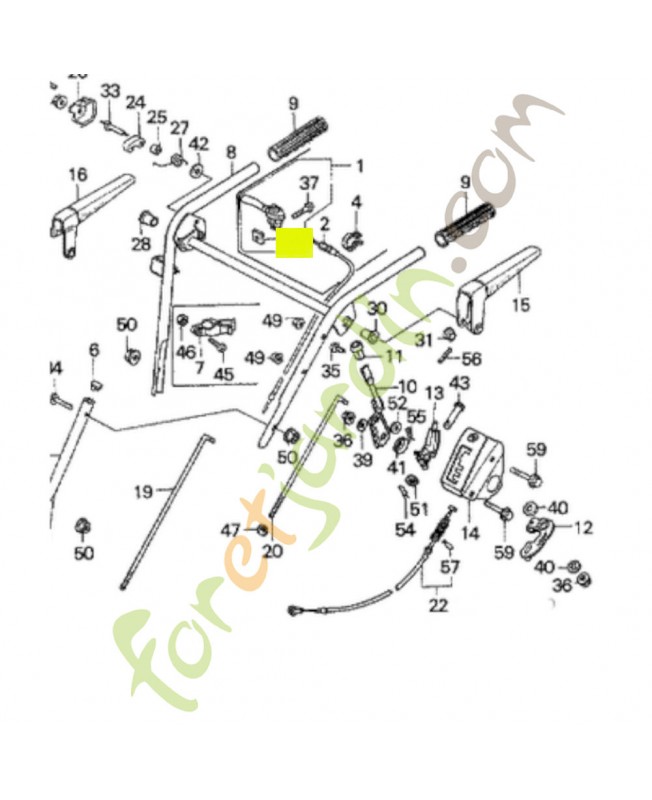 Ecrou carré (5mm) réf. Honda 90374720000