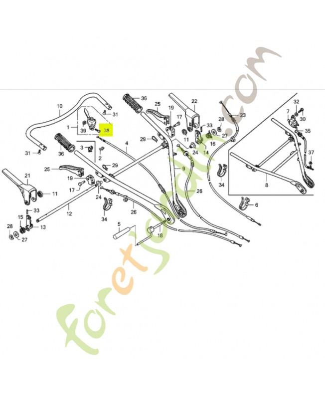 Vis a tete cylindrique 5X20 réf. Honda 90355720000