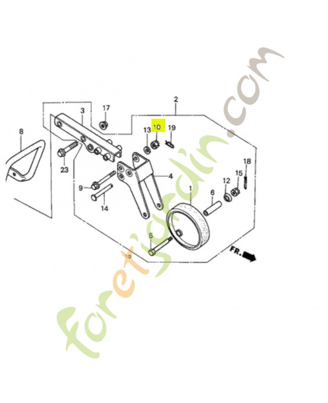 Ecrou d'auto-blocant 8mm réf. Honda 90349001000