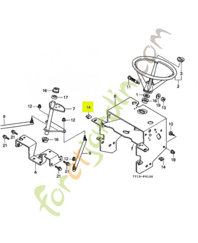 Ecrou d'etrier 6mm réf. Honda 90344964003