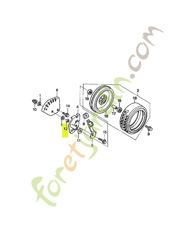 Collier, 12x6 réf. Honda 91554VG0000