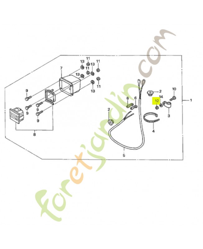Ecrou 6mm réf. Honda 90305ZP3000