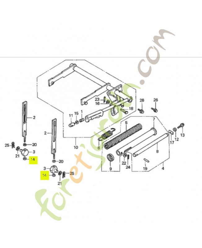 Ecrou d'auto-blocant 10mm réf. Honda 90305HC0770