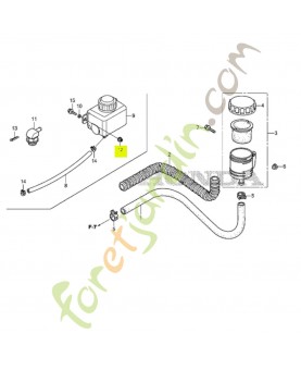 Ecrou nylon 6mm réf. Honda 90303V10000
