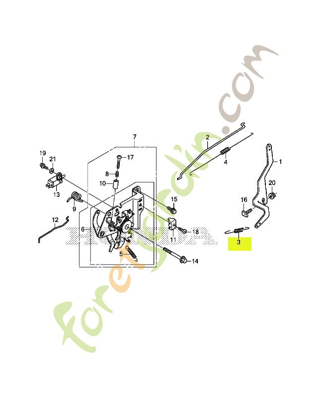Ressort de regulateur réf. Honda 16561Z9P000