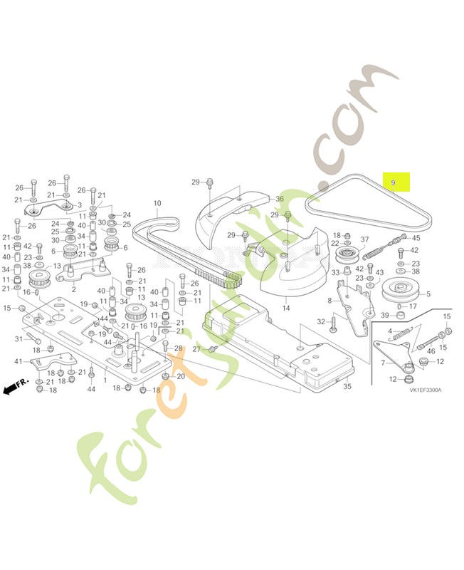 Courroie trapezoidale  réf. Honda 76181VK1E11