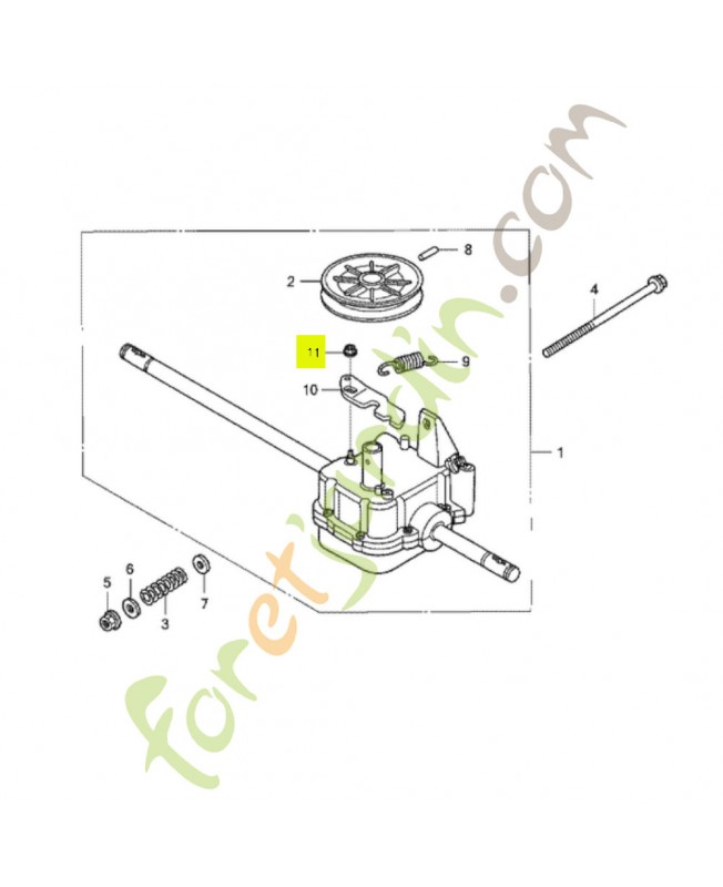 Ecrou blocage 5mm réf. Honda 90301VE0L01