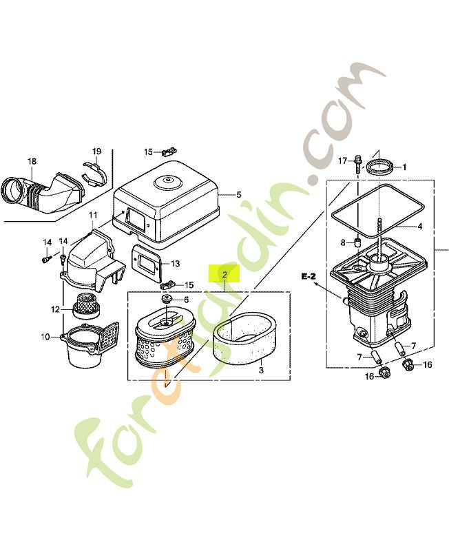 Élément de filtre à air réf. Honda 17210Z1TA11