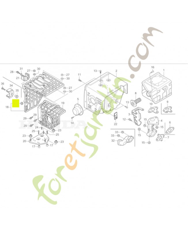 Ecrou 6mm réf. Honda 90301782000