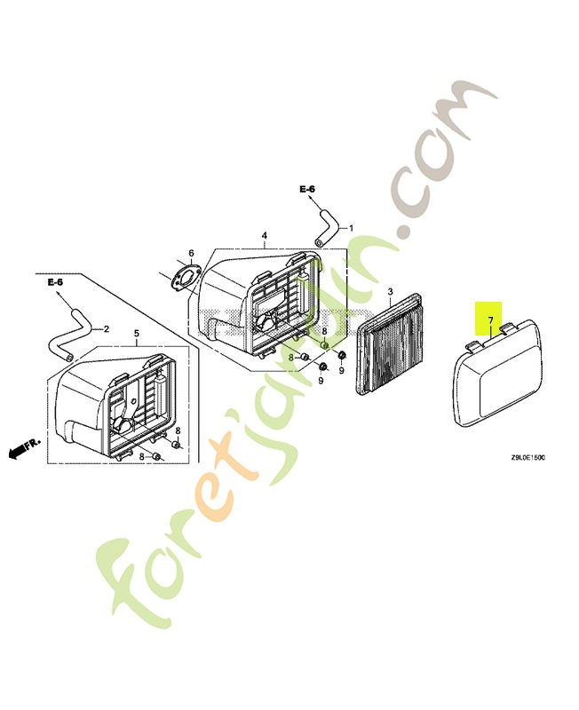 Couvercle de filtre a air réf. Honda 17231Z9L000