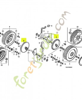 Cache réf. Honda 42866VE2800