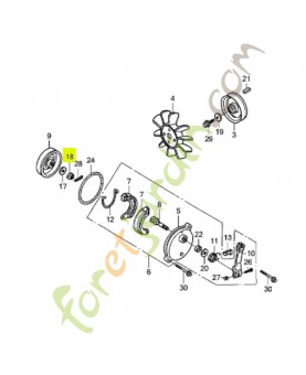 Ecrou crenele 10mm réf. Honda 90301740003