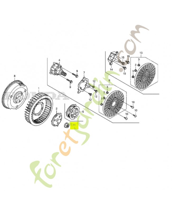 Ecrou special (20mm) réf. Honda 90201Z6L010