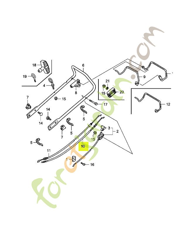Cable comp. embrayage  réf. Honda 54510VH3N12