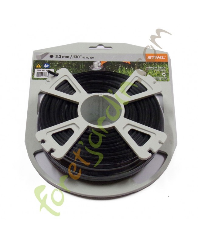 Fil nylon carré 40m - 3,3mm Stihl référence 0000-930-2645