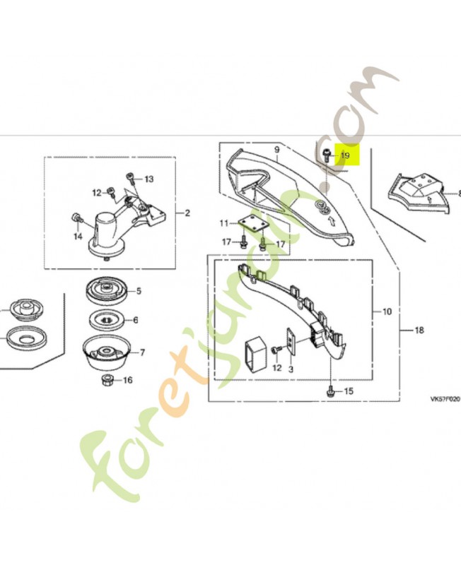 Boulon 5X15 réf. Honda 90116VL6P31