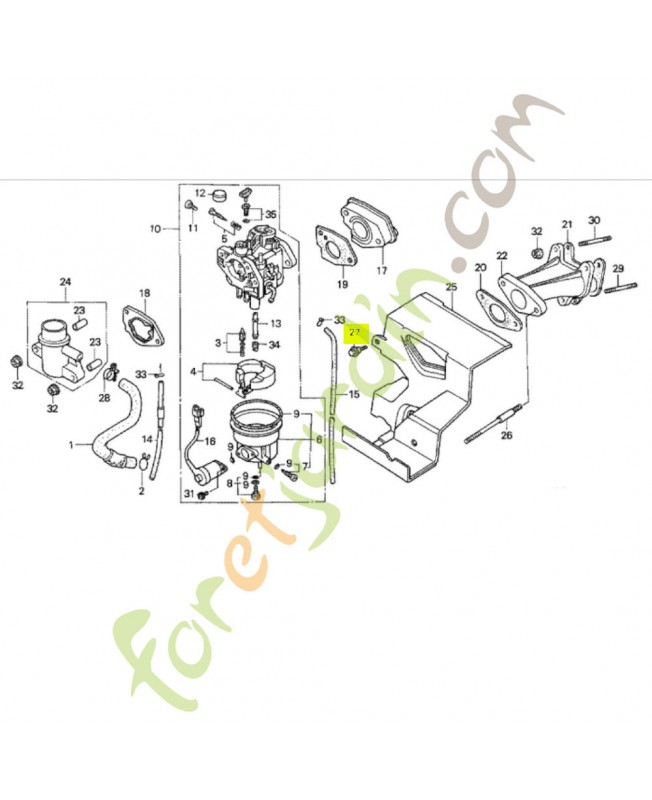 Boulon de bride 6mm réf. Honda 90114GJ5000