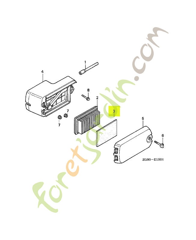 Filtre, exterieur réf. Honda 17218ZG9M00
