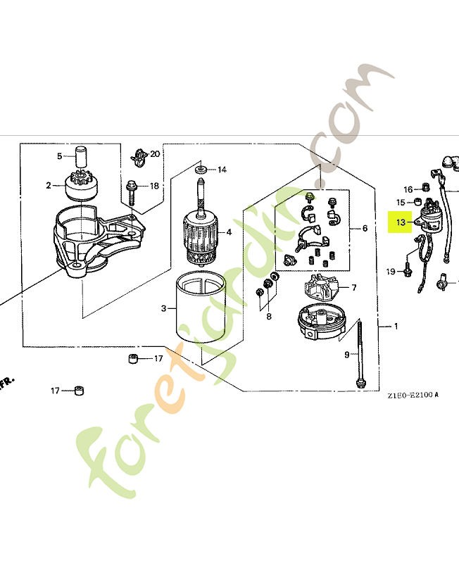 INTERRUPTEUR MAGNETIQUE réf. Honda 35850ZF5V01