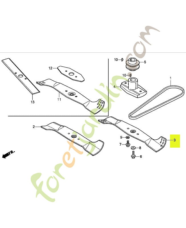 Lame de rotor réf. Honda 72511VH4000