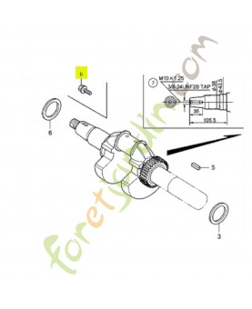Boulon de bride 7/16"x28 réf. Honda 90107751003