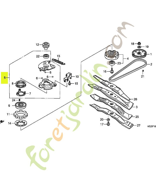 Plaque comp. commande réf. Honda 75110VE1R00
