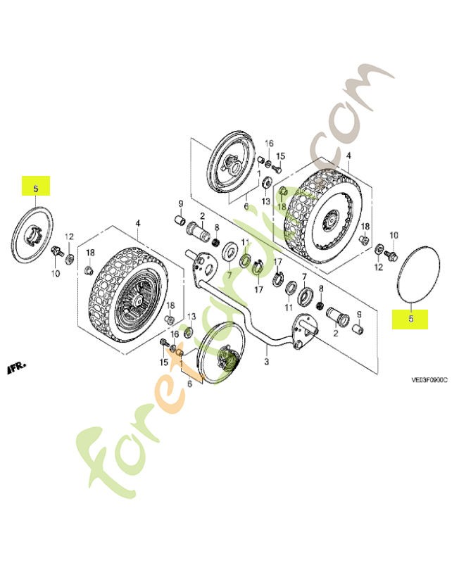 Capuchon de roue  Honda réf. 42719VE0851ZA
