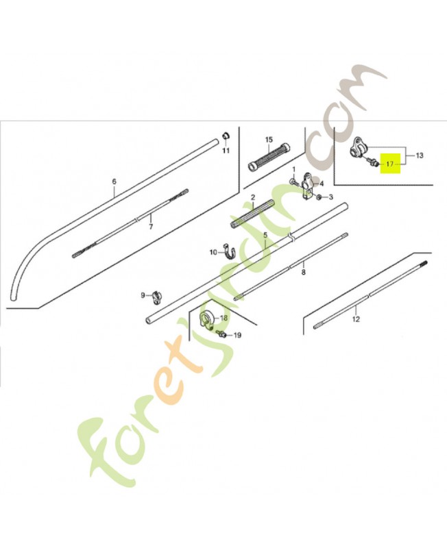 Boulon-rondelle 5X22 réf. Honda 90105VL6J31