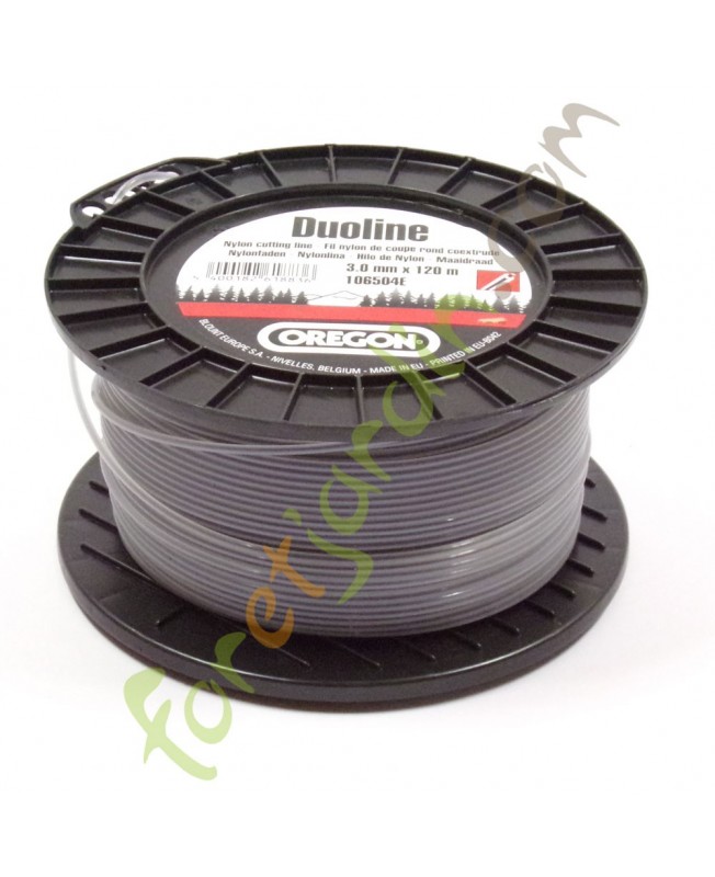 Fil nylon pour débroussailleuse  3 mm x 120 m OREGON