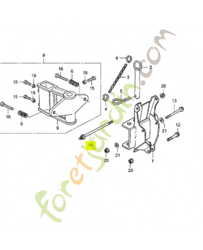 Boulon de boite réf. Honda 90105735000