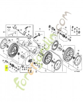 Engrenage de pignon réf. Honda 42660VK8750