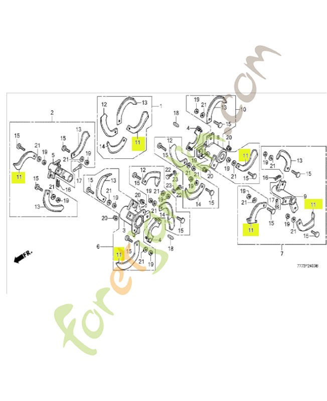Lame a de rotor réf. Honda 72461773003