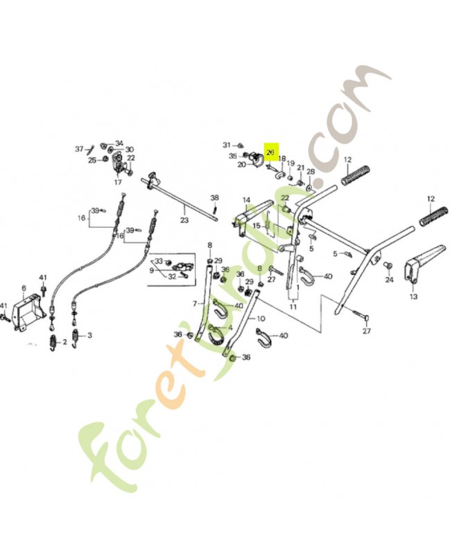 Boulon de pivot 6mm réf. Honda 90105732000