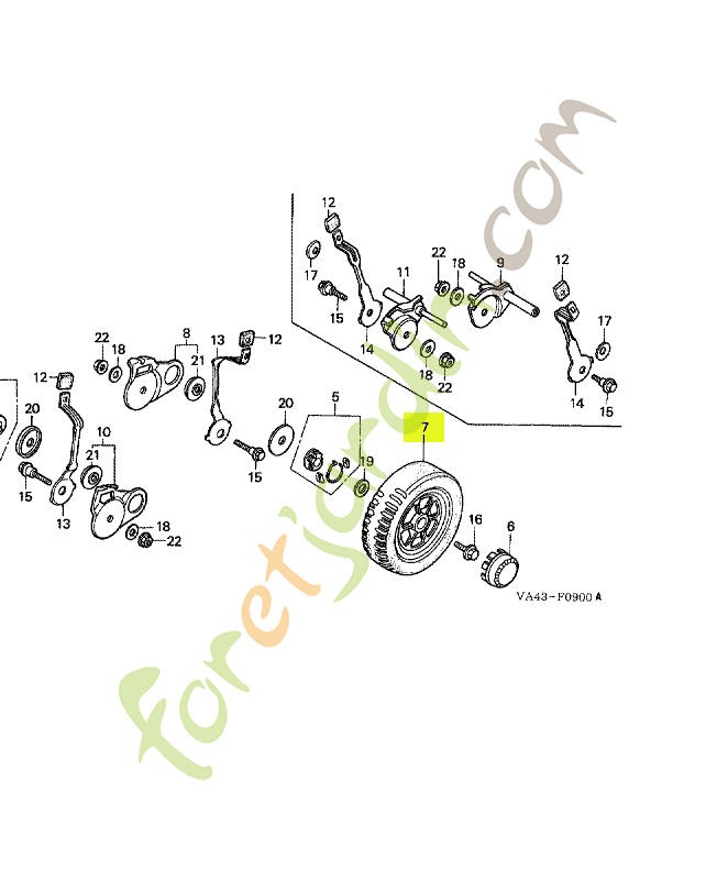 Roue comp. réf. Honda 42810VA4801