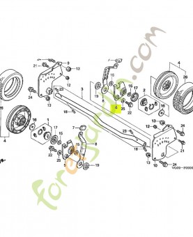 Bras comp. reglage ar. g. réf. Honda 42940VG0000