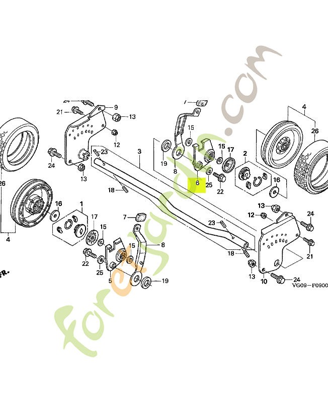 Bras comp. reglage ar. g. réf. Honda 42940VG0000