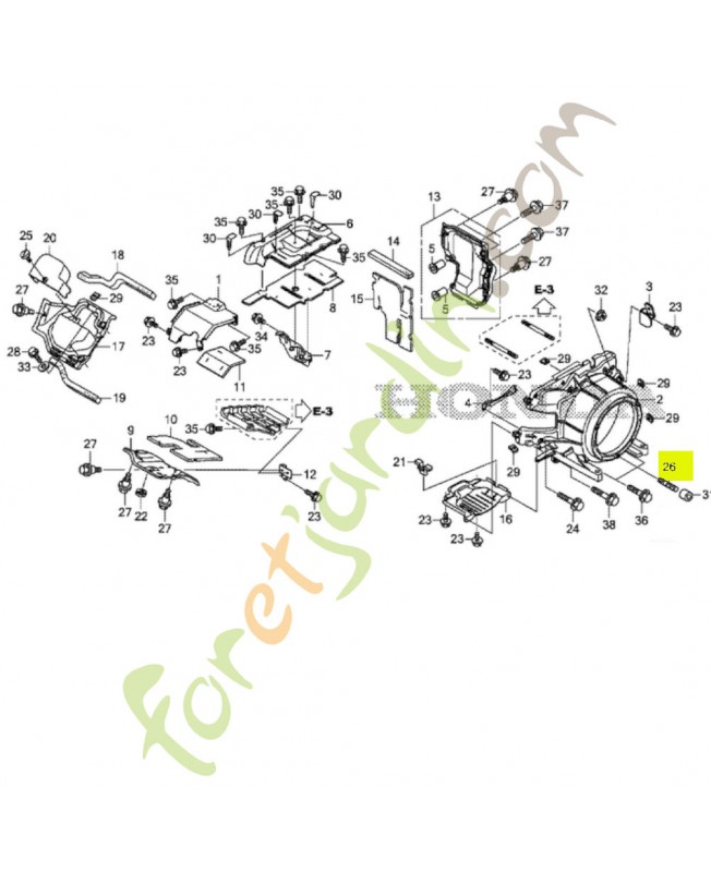 Goujon 6x20 réf. Honda 90102Z37000